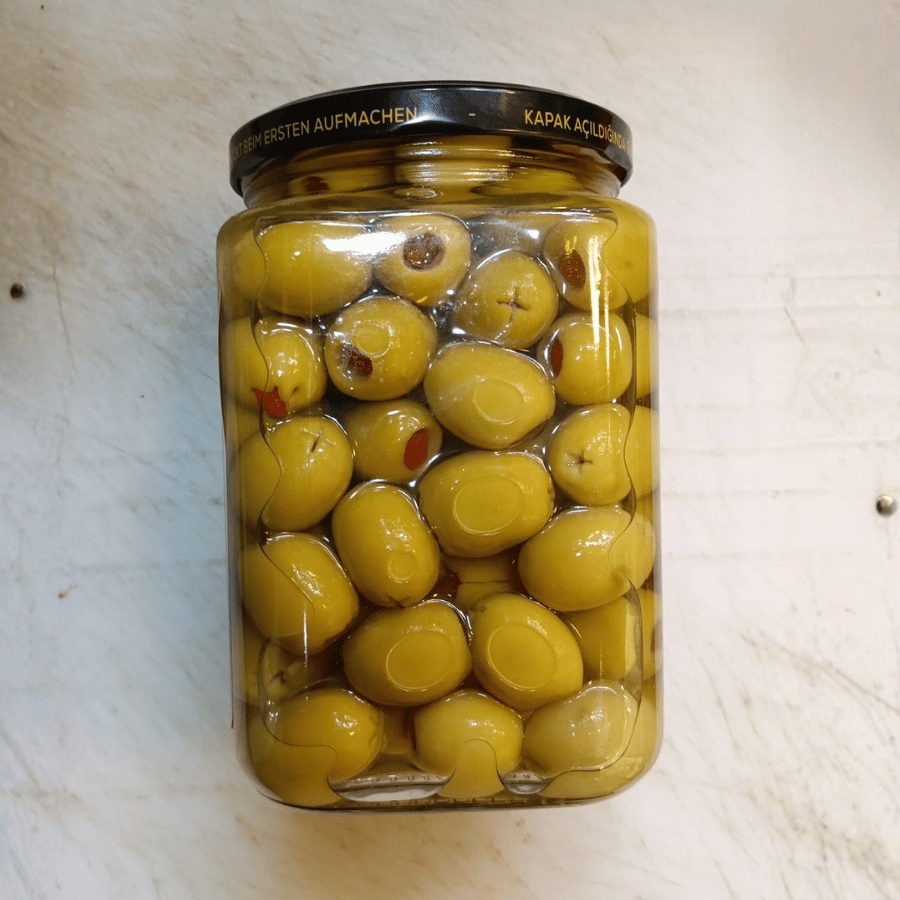 Yeşil Zeytin Cam Kavanoz 400g